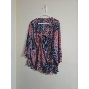 Violet + Claire Women's Plus Size Boho Blouse
